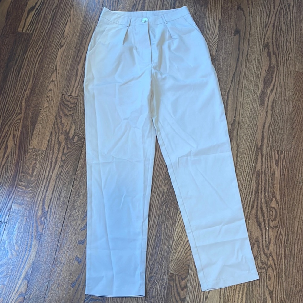 Beige trousers